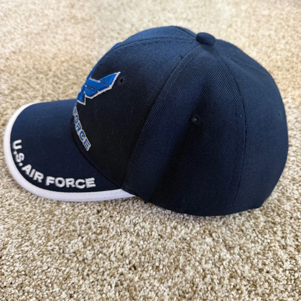 US Air Force Navy Blue Adjustable Baseball‎ Cap Hat Embroidered Wing Logo